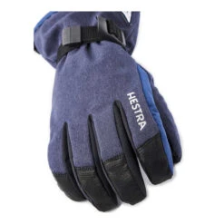 Hestra Women's Powder Gauntlet 5 Finger Glove -Hestra 31650 280 back detail copy 21642.1651420699